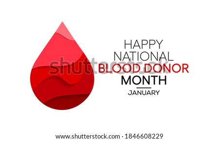 Vector illustration on the theme of National Blood Donor month observed each year during January.