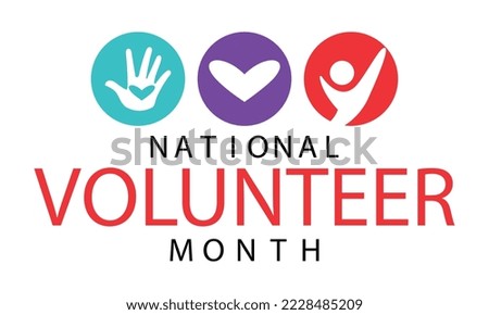 Vector illustration on the theme of National Volunteer month observed each year during december