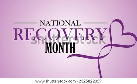 Vector illustration on the theme of National Recovery month observed each year during September.  banner design template Vector illustration background design.