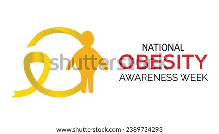 Vector illustration on the theme of National Obesity Awareness Week observed each year during January.banner, Holiday, poster, card and background design.