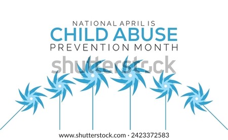 Vector illustration on the theme of National Child Abuse Prevention Month observed each year during April banner, Holiday, poster, card and background design.