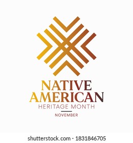 Vector Illustration On The Theme Of Native American Heritage Month Observed Each Year During November.