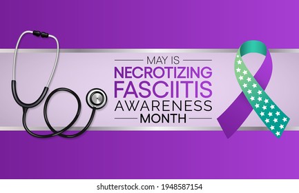 Vector illustration on the theme of Necrotizing Fasciitis Awareness month observed each year in May.