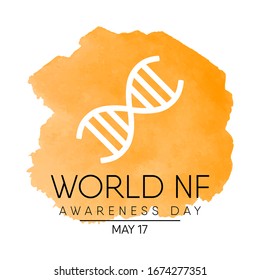 Vector illustration on the theme of Neurofibromatosis awareness day observed on May 17 every year. NF is a group of three conditions in which tumors grow in the nervous system.