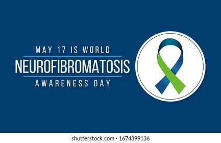 Vector illustration on the theme of Neurofibromatosis awareness day observed on May 17 every year. NF is a group of three conditions in which tumors grow in the nervous system.