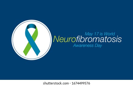 Vector illustration on the theme of Neurofibromatosis awareness day observed on May 17 every year. NF is a group of three conditions in which tumors grow in the nervous system.