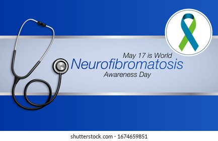 Vector illustration on the theme of Neurofibromatosis awareness day observed on May 17 every year. NF is a group of three conditions in which tumors grow in the nervous system.