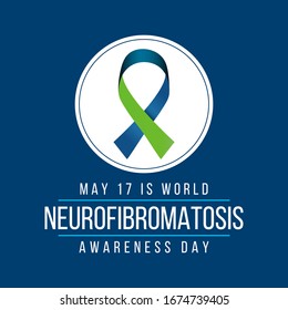 Vector illustration on the theme of Neurofibromatosis awareness day observed on May 17 every year. NF is a group of three conditions in which tumors grow in the nervous system.