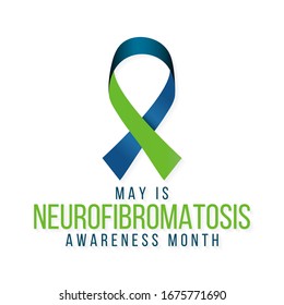 Vector illustration on the theme of Neurofibromatosis awareness day observed during the month of May every year. NF is a group of three conditions in which tumors grow in the nervous system.