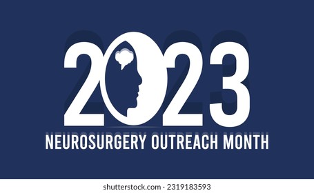 Vektorgrafik zum Thema Neurochirurgie-Outreach-Monat, beobachtet jedes Jahr im August. Gesundheitsbewusstsein