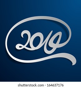 Ilustración de vectores sobre el tema del nuevo 2014