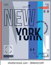 Vector illustration on the theme of New York City