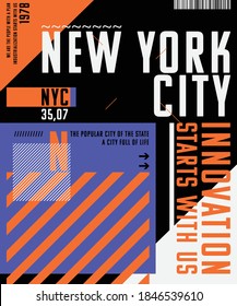 Vector illustration on the theme of New York City