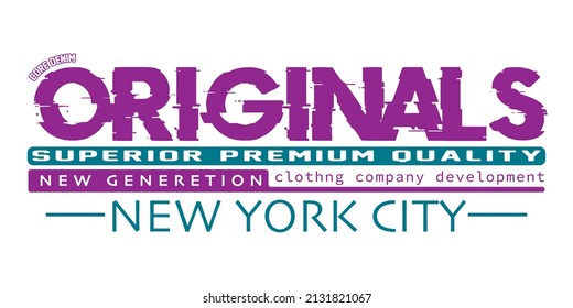 Vector illustration on the theme in New York City. Vintage design. Typography, t-shirt graphics, poster, print, postcard