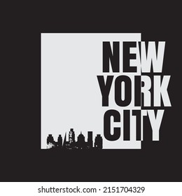 Vector illustration on the theme of New York City. Typography, t-shirt graphics, poster, print, banner, flyer, postcard