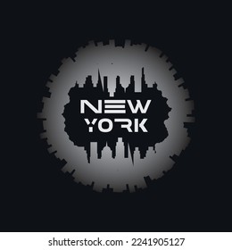 Vector illustration on the theme in New York City. Typography, t-shirt graphics, poster, print, banner, flyer, postcard