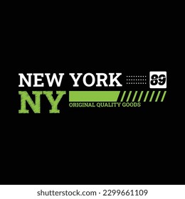 Vector illustration on the theme of New York City. Abstract Design. Typography, t-shirt graphics, poster, print, banner, flyer, postcard