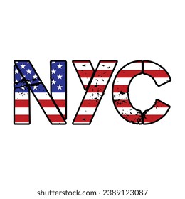 Ilustración de vectores sobre el tema de la ciudad de Nueva York. Tipografía, gráficos para camisetas, impresión, afiche, pancarta, volante, postal