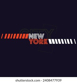 Vector illustration on the theme of New York City. Typography, t-shirt graphics, poster, print, banner, flyer, postcard