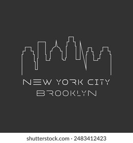 Vector illustration on the theme of New York City. Typography, t-shirt graphics, poster, print, banner, flyer, postcard