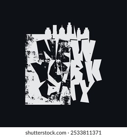 Vektorgrafik zum Thema New York City. Typografie, T-Shirt-Grafik, Poster, Druck, Banner, Flyer, Postkarte