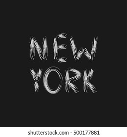 Vector illustration on the theme of New York City. Typography, t-shirt graphics, poster, banner, stamp, print, postcard