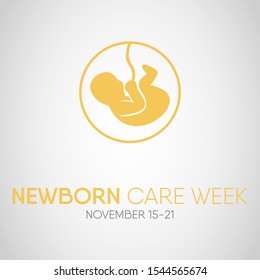 Vector illustration on the theme of Newborn care week on November 15 to 21.