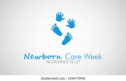 Vector illustration on the theme of Newborn care week on November 15 to 21.