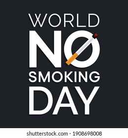 Vector illustration on the theme of No Smoking day observed annually on second Wednesday in March.