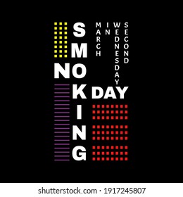 Vector illustration on the theme of No Smoking day observed annually on second Wednesday in March.

