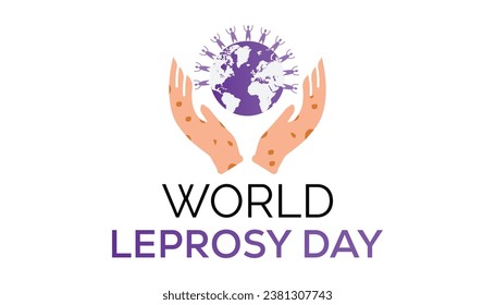 Vector illustration on the theme ofWorld Leprosy day observed each year during January.banner, Holiday, poster, card and background design.