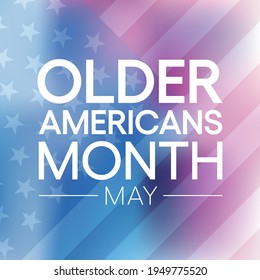 Vector illustration on the theme of Older Americans Month (OAM) observed each year in May. it is to encourage and celebrate countless contributions that older adults make to our communities.