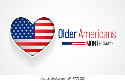 Vector illustration on the theme of Older Americans Month (OAM) observed each year in May. it is to encourage and celebrate countless contributions that older adults make to our communities.