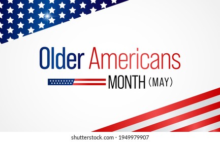 Vector illustration on the theme of Older Americans Month (OAM) observed each year in May. it is to encourage and celebrate countless contributions that older adults make to our communities.