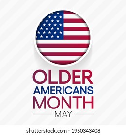 Vector illustration on the theme of Older Americans Month (OAM) observed each year in May. it is to encourage and celebrate countless contributions that older adults make to our communities.