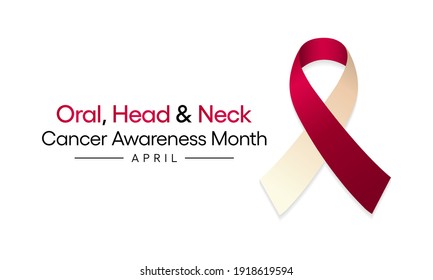 Vector illustration on the theme of Oral, Head and Neck cancer awareness month observed each year in April.