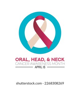 Vector illustration on the theme of Oral, head and neck cancer awareness Month observed each year in April