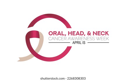 Vector illustration on the theme of Oral, head and neck cancer awareness week observed each year in April