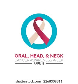 Vector illustration on the theme of Oral, head and neck cancer awareness week observed each year in April