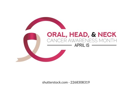 Vector illustration on the theme of Oral, head and neck cancer awareness Month observed each year in April