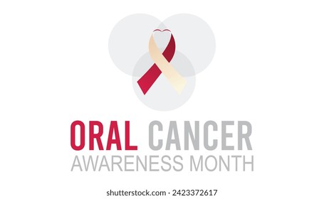 Ilustración vectorial sobre el tema del mes de sensibilización sobre el cáncer bucal que se observa cada año durante el mes de abril, banner, feriado, afiche, tarjeta y diseño de fondo.