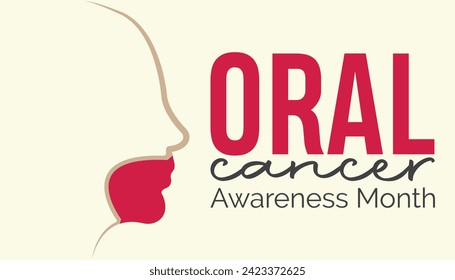 Vector illustration on the theme of Oral cancer awareness month observed each year during April banner, Holiday, poster, card and background design.