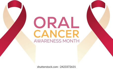 Vector illustration on the theme of Oral cancer awareness month observed each year during April banner, Holiday, poster, card and background design.