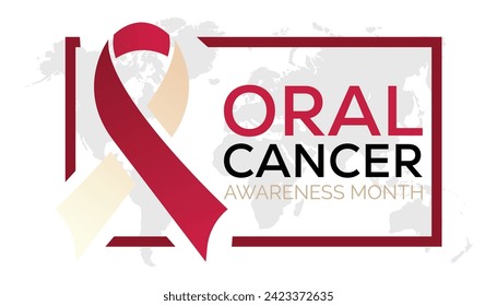 Vector illustration on the theme of Oral cancer awareness month observed each year during April banner, Holiday, poster, card and background design.