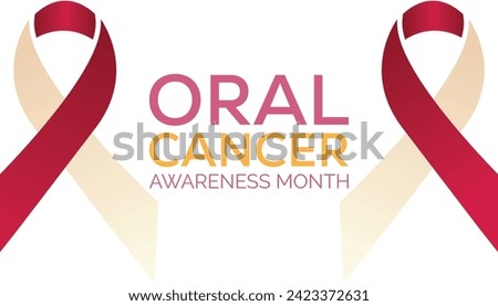 Vector illustration on the theme of Oral cancer awareness month observed each year during April banner, Holiday, poster, card and background design.