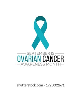 Vector illustration on the theme of Ovarian Cancer awareness month observed each year during September.