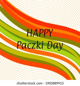Vector illustration on the theme of 
Paczki Day