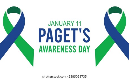 Vector illustration on the theme of Paget's disease awareness day observed each year during January.banner, Holiday, poster, card and background design.