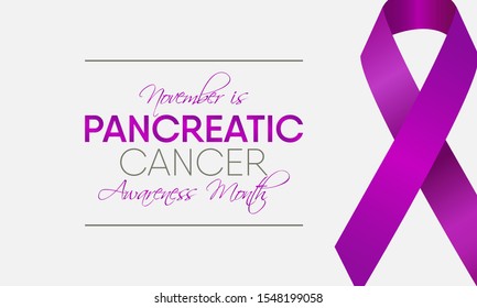 Vector illustration on the theme of Pancreatic cancer awareness month of November.