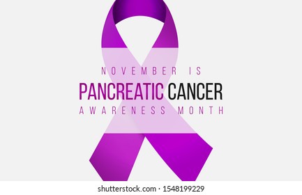 Vector illustration on the theme of Pancreatic cancer awareness month of November.